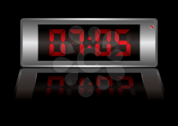 Royalty Free Clipart Image of a Digital Alarm Clock