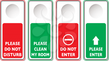 Royalty Free Clipart Image of Door Signs