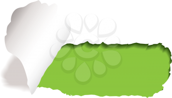 Royalty Free Clipart Image of a White Background With Green Behind It