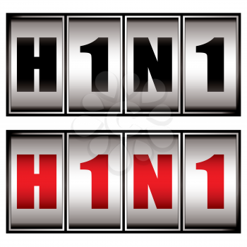 Royalty Free Clipart Image of H1N1 Dials