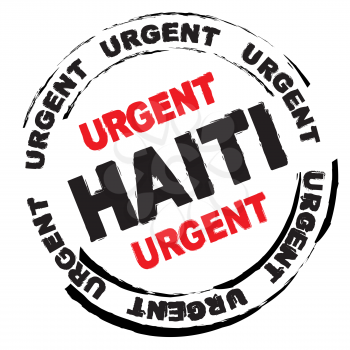 Royalty Free Clipart Image of a Haiti Stamp