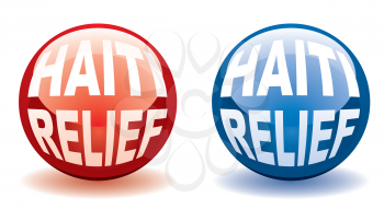 Royalty Free Clipart Image of Haiti Relief Marbles