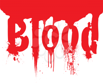 Royalty Free Clipart Image of the Word Blood