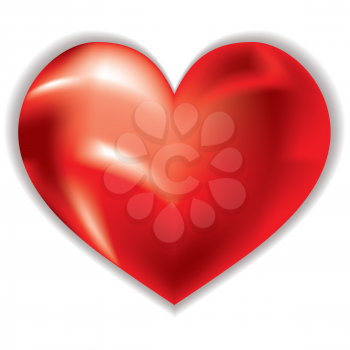 Royalty Free Clipart Image of a Red Heart