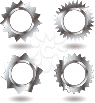 Royalty Free Clipart Image of a Set of Metal Gears