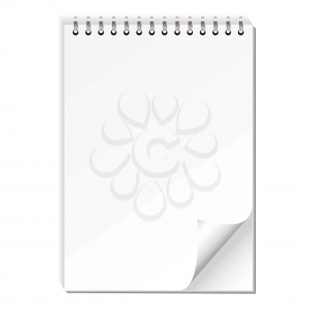 Royalty Free Clipart Image of a Blank Notepad Page