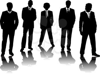 Royalty Free Clipart Image of a Group of Businessmen