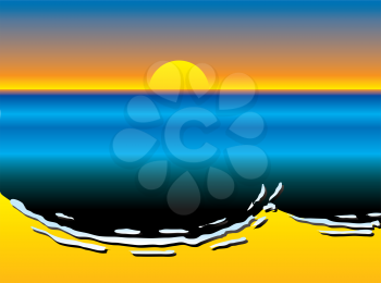 Royalty Free Clipart Image of a Sunset