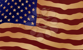 Royalty Free Clipart Image of a Closeup of the American Flag