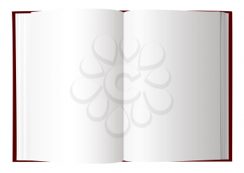 Royalty Free Clipart Image of an Open Book With Blank Pages