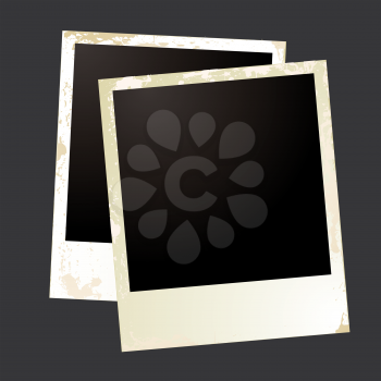 Royalty Free Clipart Image of Two Polaroids