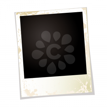 Royalty Free Clipart Image of a Black Polaroid