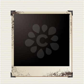 Royalty Free Clipart Image of a Dirty Polaroid