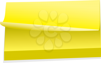 Royalty Free Clipart Image of a Peeling Post-It Note