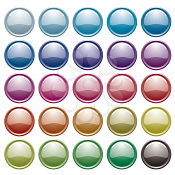 Royalty Free Clipart Image of a Set of Round Icons