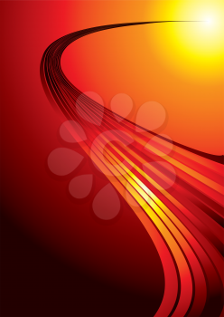 Royalty Free Clipart Image of a Red Hot Background