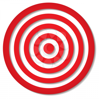 Royalty Free Clipart Image of a Red Circle Target