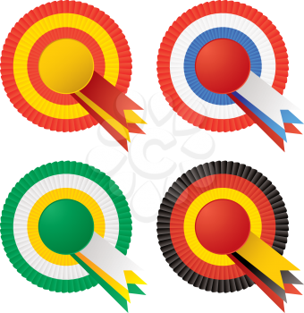 Royalty Free Clipart Image of Rosettes