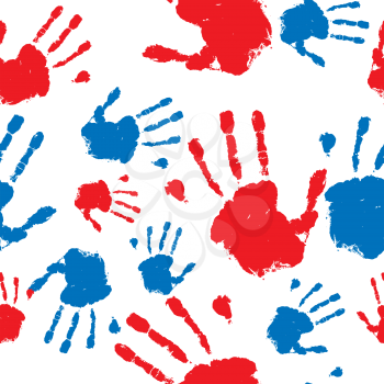 Royalty Free Clipart Image of Hand Prints