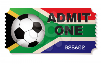 Royalty Free Clipart Image of a Football Ticket
