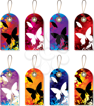 Royalty Free Clipart Image of a Collection of Nature Tags