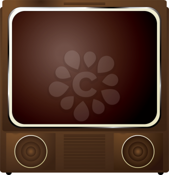 Royalty Free Clipart Image of a Vintage Television