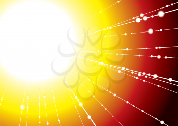Royalty Free Clipart Image of an Abstract Sun