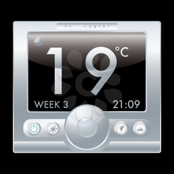 Royalty Free Clipart Image of a Thermostat