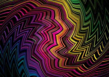 Royalty Free Clipart Image of a Zigzag Rainbow Background