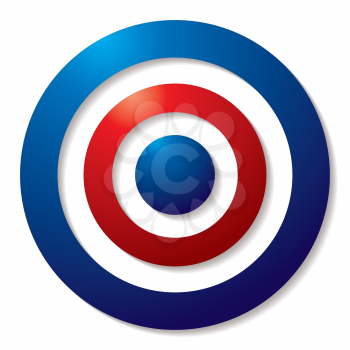 Royalty Free Clipart Image of a Tri-Colour Target