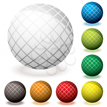 Royalty Free Clipart Image of a Round Icons