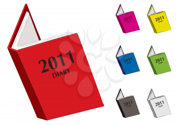 Royalty Free Clipart Image of a 2011 Dairy Set