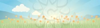 Royalty Free Clipart Image of a Nature Border