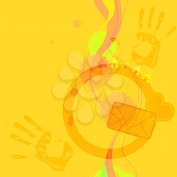 Royalty Free Clipart Image of an Abstract Yellow Background