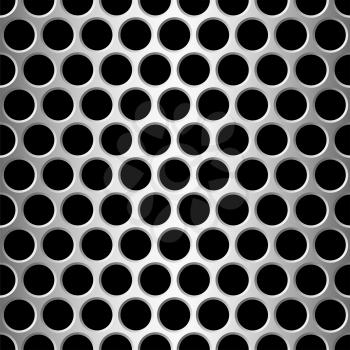 Royalty Free Clipart Image of an Aluminum Background With Holes
