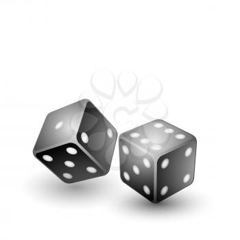 Royalty Free Clipart Image of Two Dice