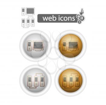 Royalty Free Clipart Image of Round Web Icons