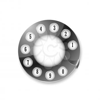 Royalty Free Clipart Image of a Rotary Phone Dial