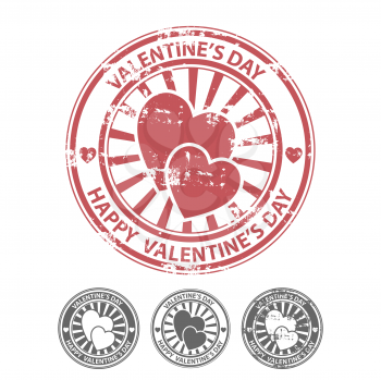 Royalty Free Clipart Image of a Valentine's Day Rubber Stamp