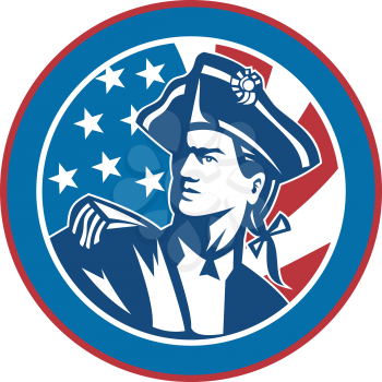 Royalty Free Clipart Image of an American Revolutionary