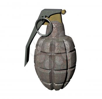 Royalty Free Clipart Image of a Hand Grenade