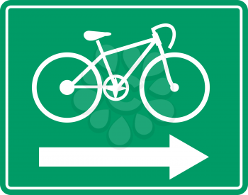 Royalty Free Clipart Image of a Cycling Sign