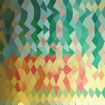 Low polygon style illustration of emerald green harlequins abstract geometric background.