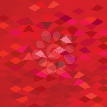 Low polygon style illustration of an imperial red abstract geometric background.