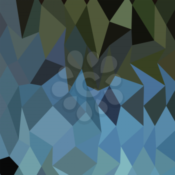 Low polygon style illustration of a blue sapphire abstract geometric background.