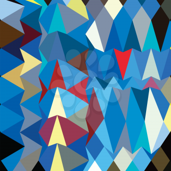 Low polygon style illustration of a blue sapphire abstract geometric background.