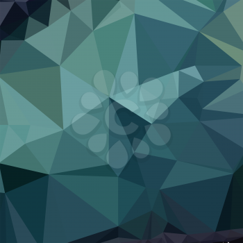 Low polygon style illustration of metallic seaweed green abstract geometric background.