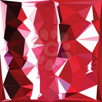 Low polygon style illustration of a barn red abstract geometric background.