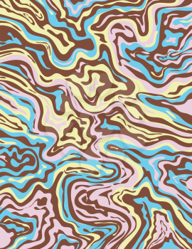 Digital marbling or inkscape illustration of a Baby Pink Beau Blue abstract swirling psychedelic liquid marble simulated marbling in Suminagashi Kintsugi marbled effect style in color.

