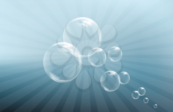 Royalty Free Clipart Image of a Background With Bubbles